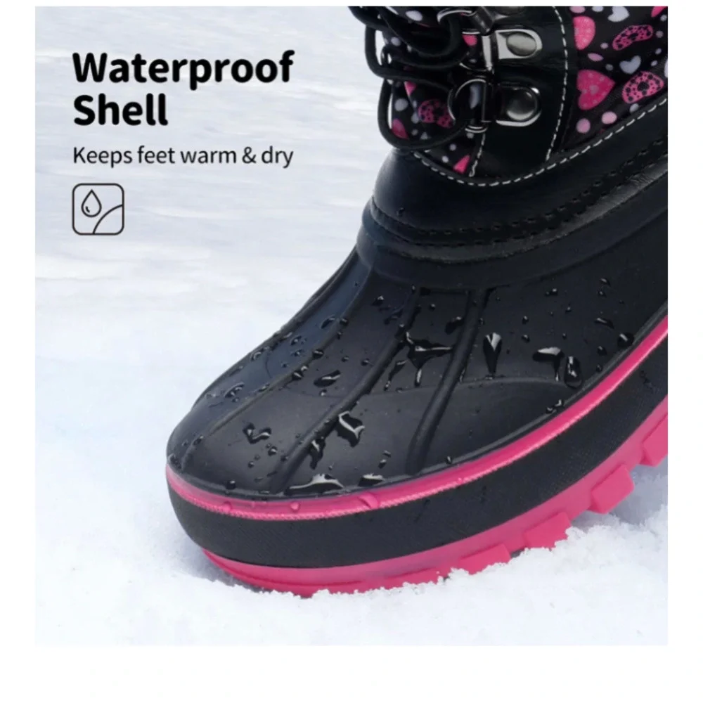 DREAM PAIRS Big Kids Girls / Womens Snow Boots Size 5 fits 4 1/2